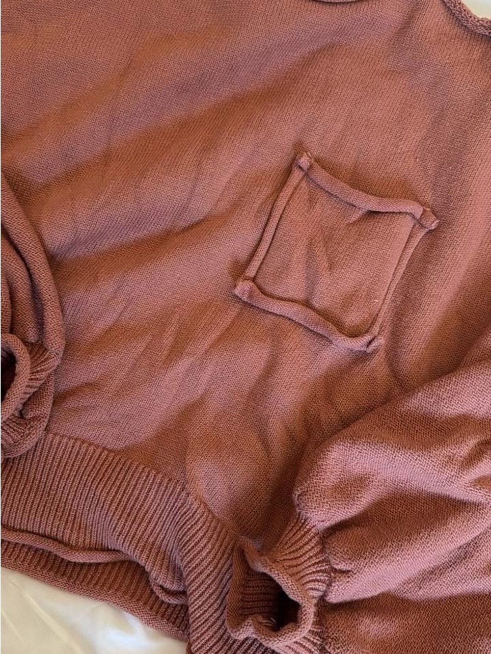POL Mauve Crewneck Sweater with Front Pocket
